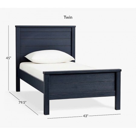 YC08-053 : Giường Ngủ Châu Âu - Weathered Navy 